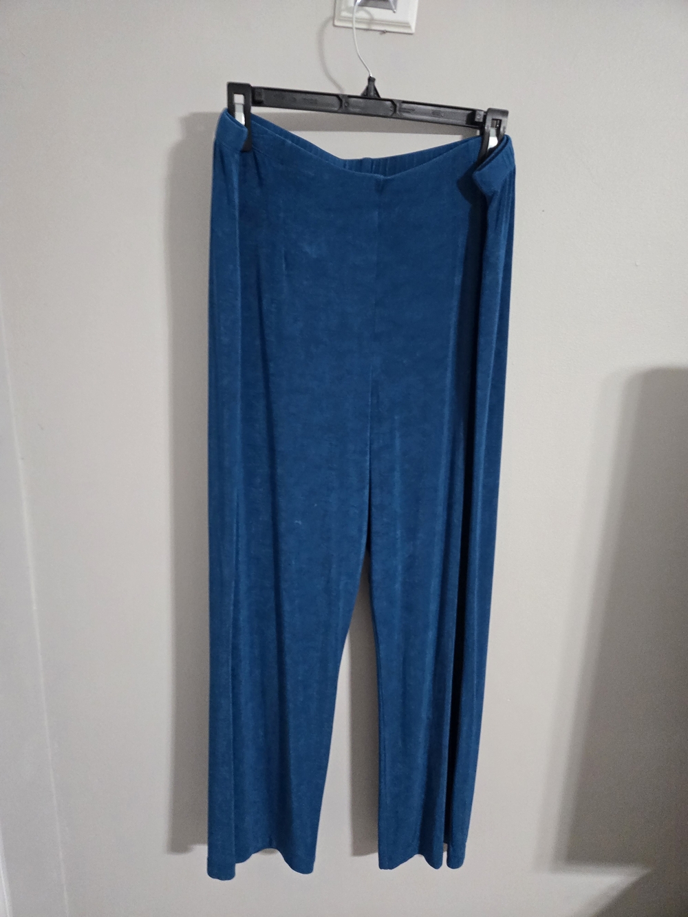 Teal-Blue Wide Leg  Trousers - Women
